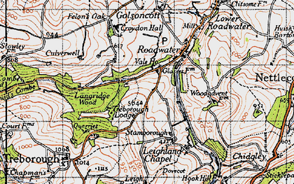 Old map of Langridge Wood in 1946