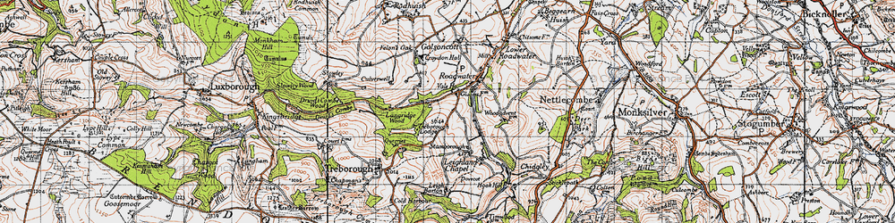 Old map of Langridge Wood in 1946