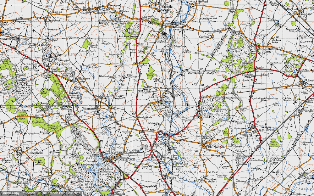 Old Map of Tackley, 1946 in 1946
