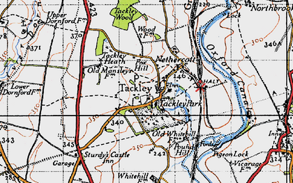 Old map of Tackley in 1946