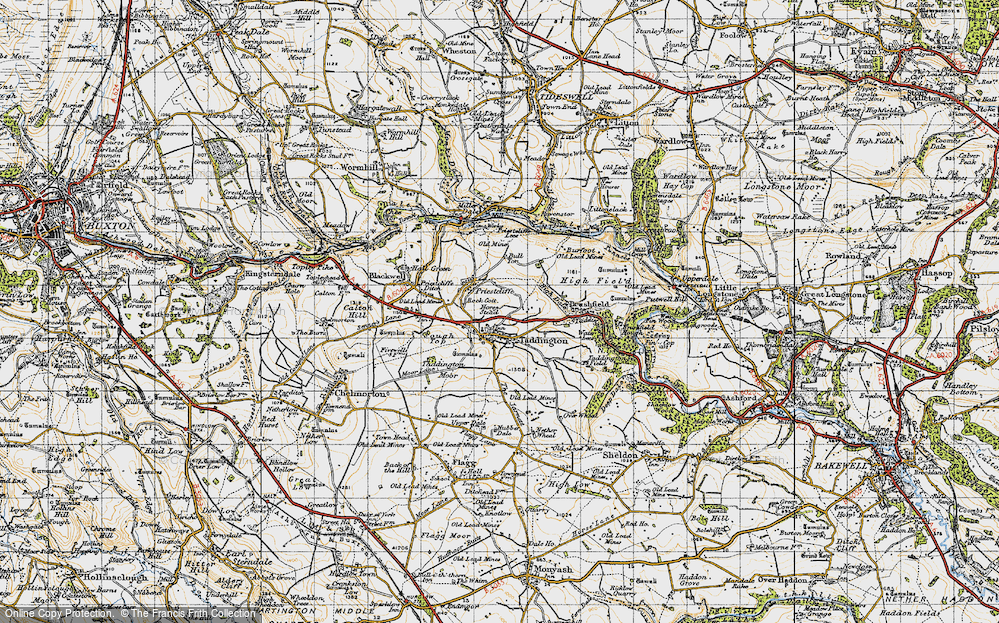 Old Map of Taddington, 1947 in 1947