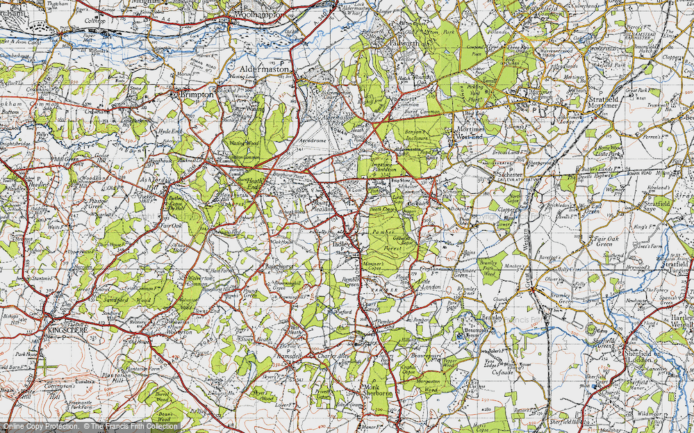 Old Map of Tadley, 1945 in 1945