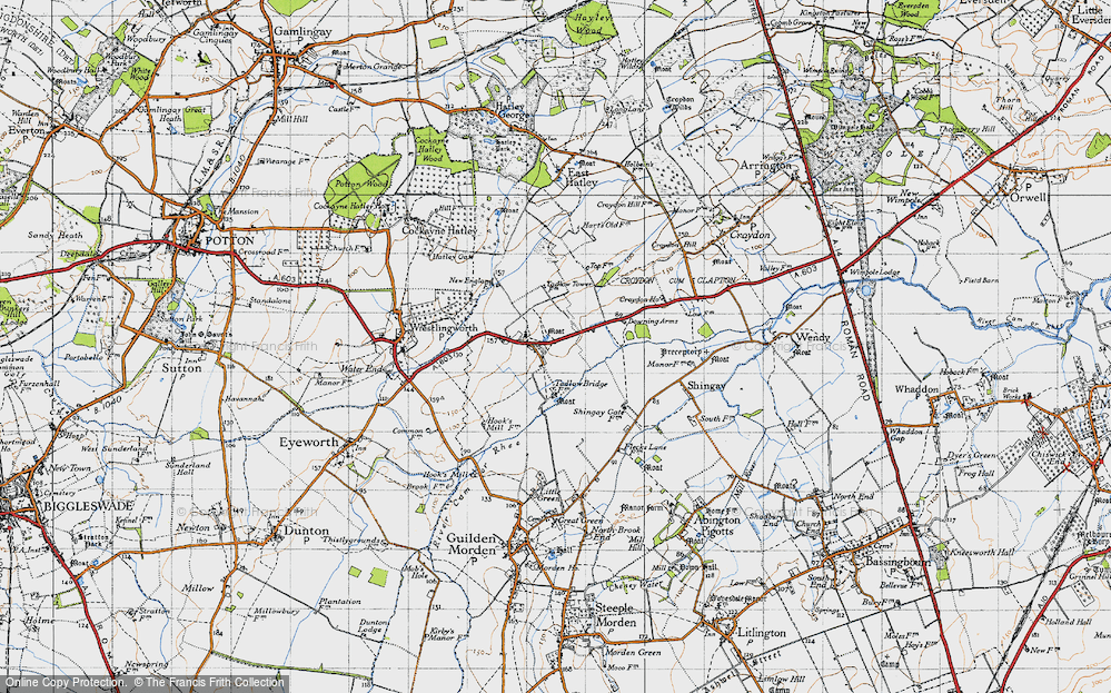 Old Map of Tadlow, 1946 in 1946