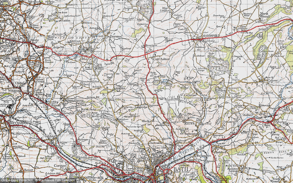 Old Map of Tadwick, 1946 in 1946