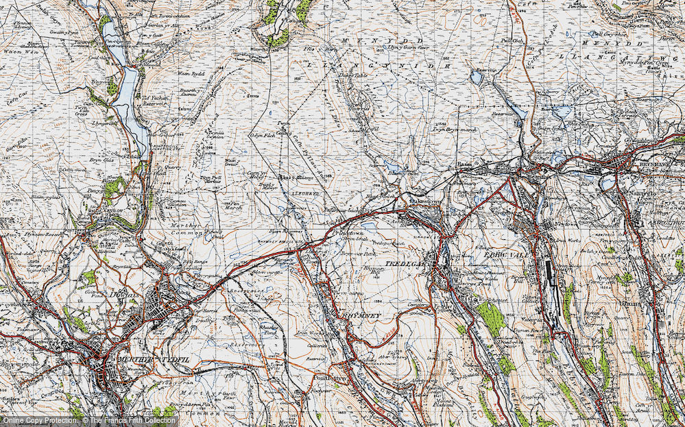 Old Map of Tafarnaubach, 1947 in 1947
