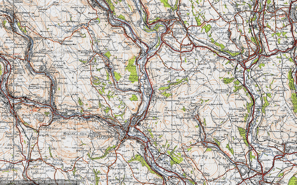 Old Map of Taff Vale, 1947 in 1947