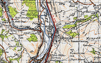Old map of Taff Vale in 1947