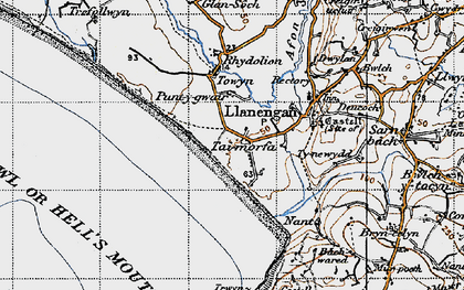 Old map of Tai-morfa in 1947