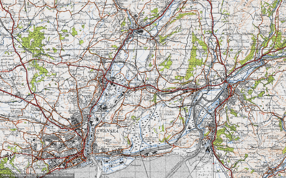 Old Map of Tai'r-ysgol, 1947 in 1947