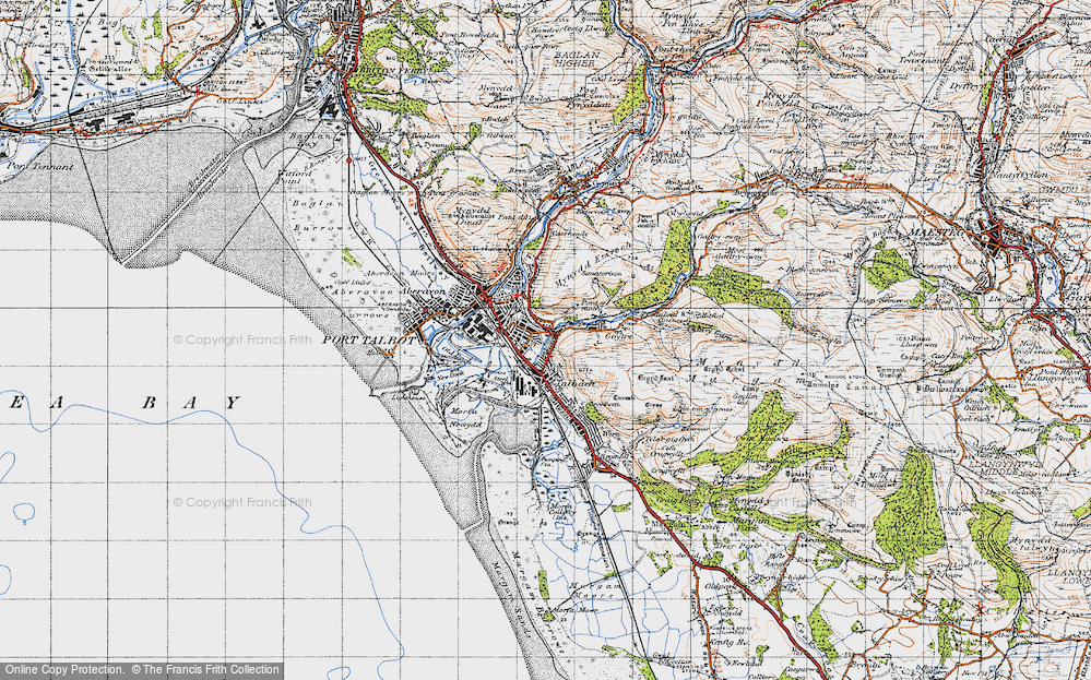 Old Map of Taibach, 1947 in 1947