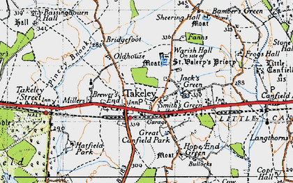 Old map of Takeley in 1946
