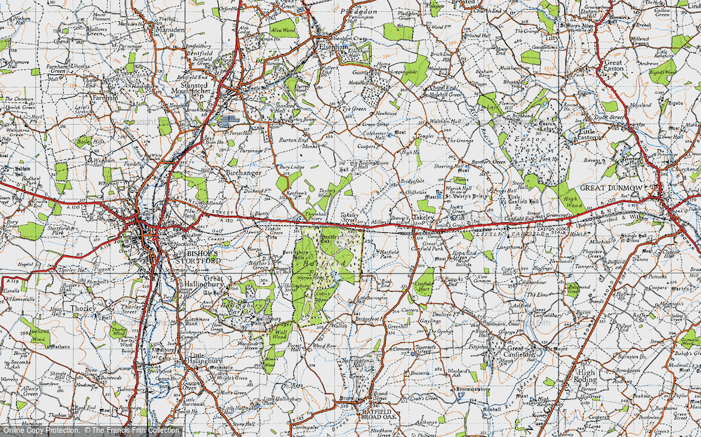 Old Map of Takeley Street, 1946 in 1946