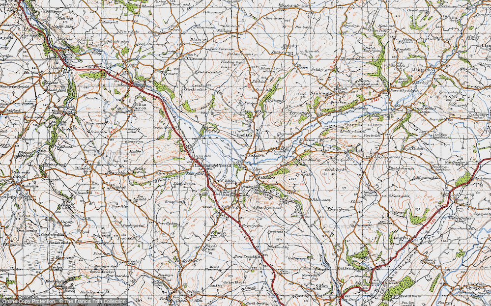 Old Map of Tal-sarn, 1947 in 1947