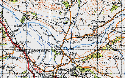 Old map of Tal-sarn in 1947