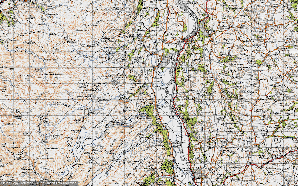 Old Map of Tal-y-bont, 1947 in 1947
