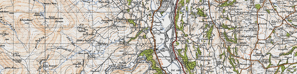 Old map of Tal-y-bont in 1947