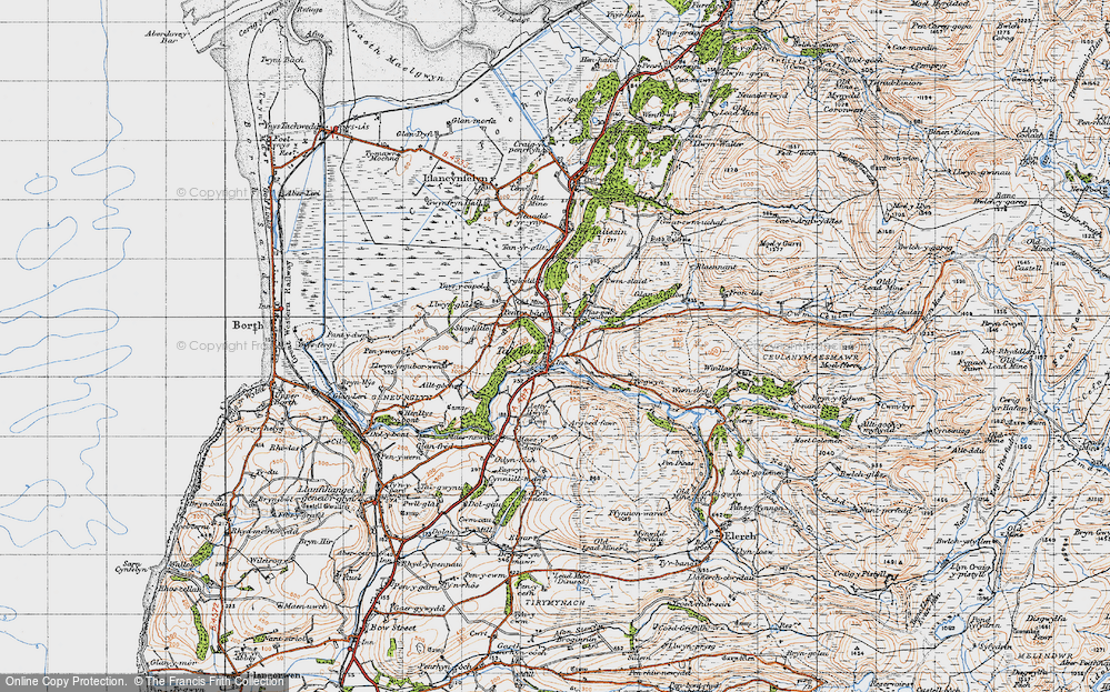Old Map of Historic Map covering Caer Lletty-llwyd in 1947
