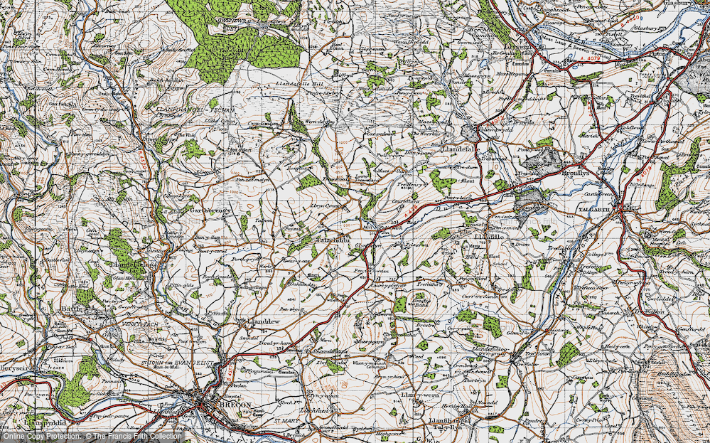 Old Map of Talachddu, 1947 in 1947