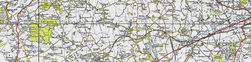 Old map of Talaton in 1946