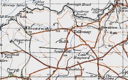 Old map of Talbenny in 1946