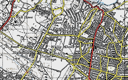 Old map of Talbot Village in 1940