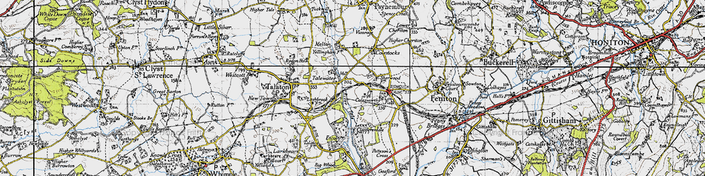Old map of Talewater in 1946