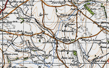 Old map of Talgarreg in 1947