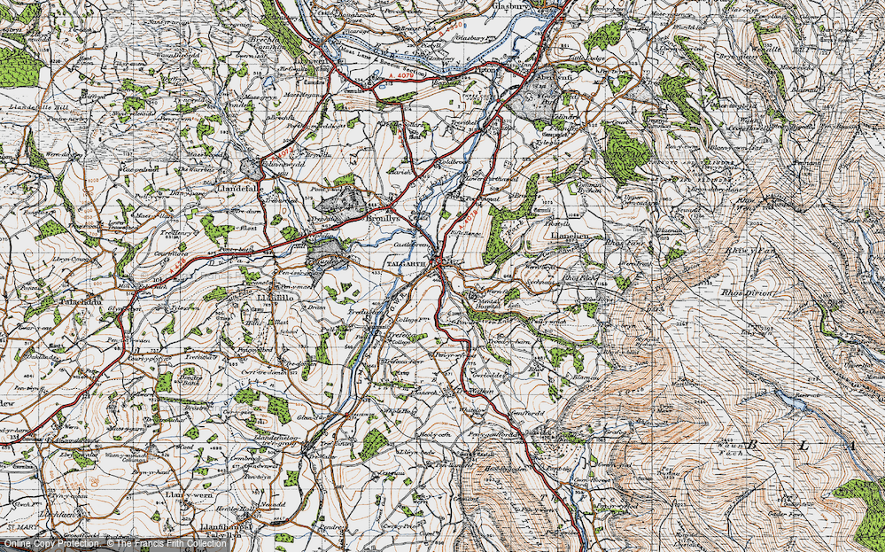 Old Map of Talgarth, 1947 in 1947