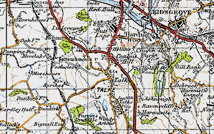 Old map of Talke in 1946