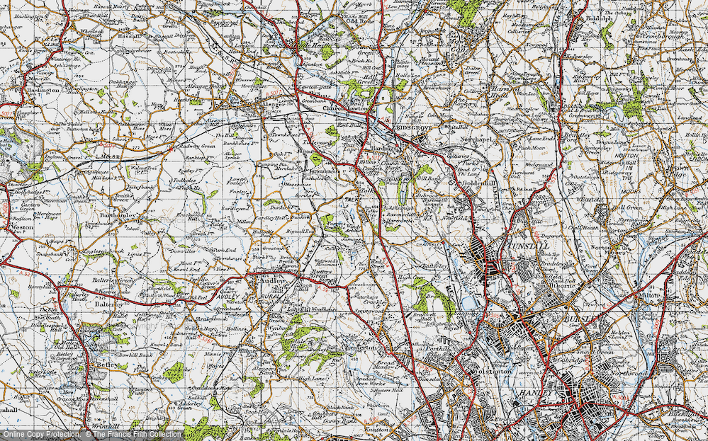 Old Map of Talke Pits, 1946 in 1946