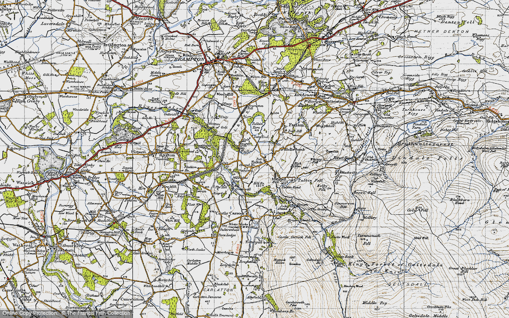 Old Map of Talkin, 1947 in 1947