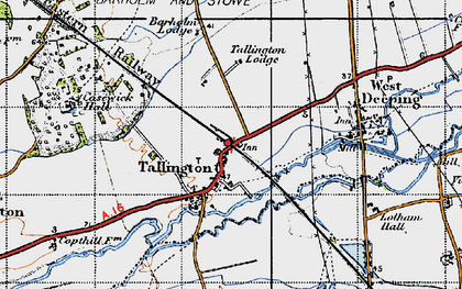 Old map of Tallington in 1946