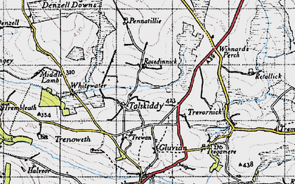 Old map of Talskiddy in 1946
