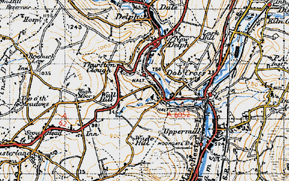 Old map of Saddleworth in 1947