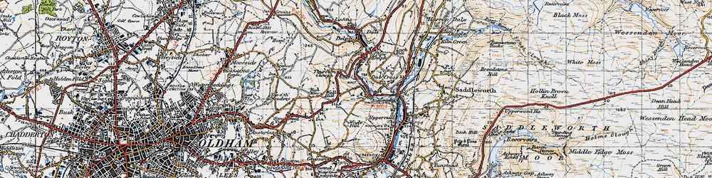 Old map of Tame Water in 1947