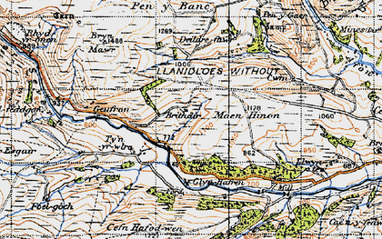 Old map of Pen y banc in 1947