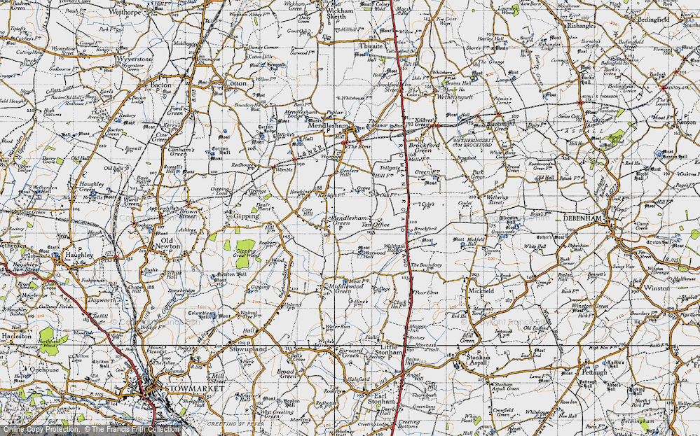 Old Map of Tan Office, 1946 in 1946