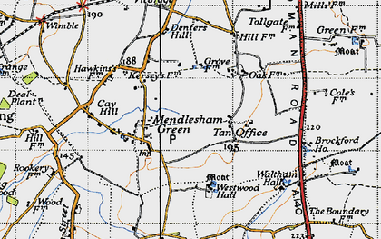 Old map of Tan Office in 1946