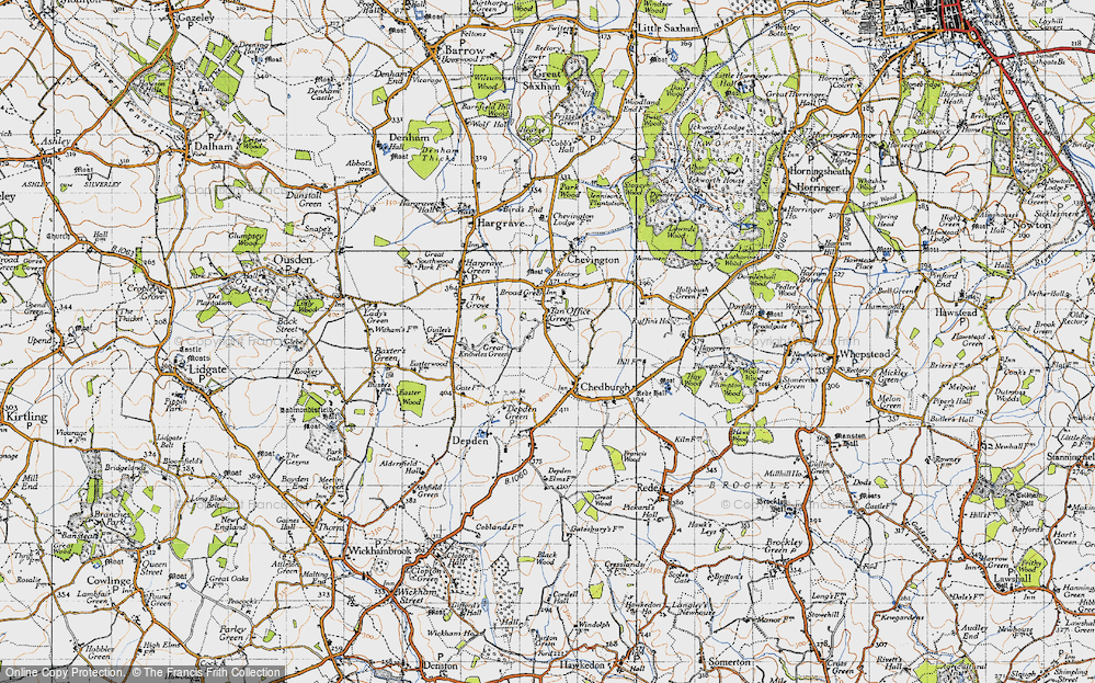 Old Map of Tan Office Green, 1946 in 1946