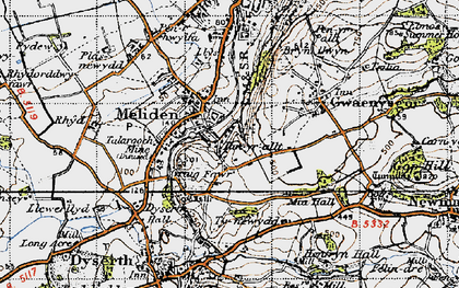 Old map of Tan-yr-allt in 1947