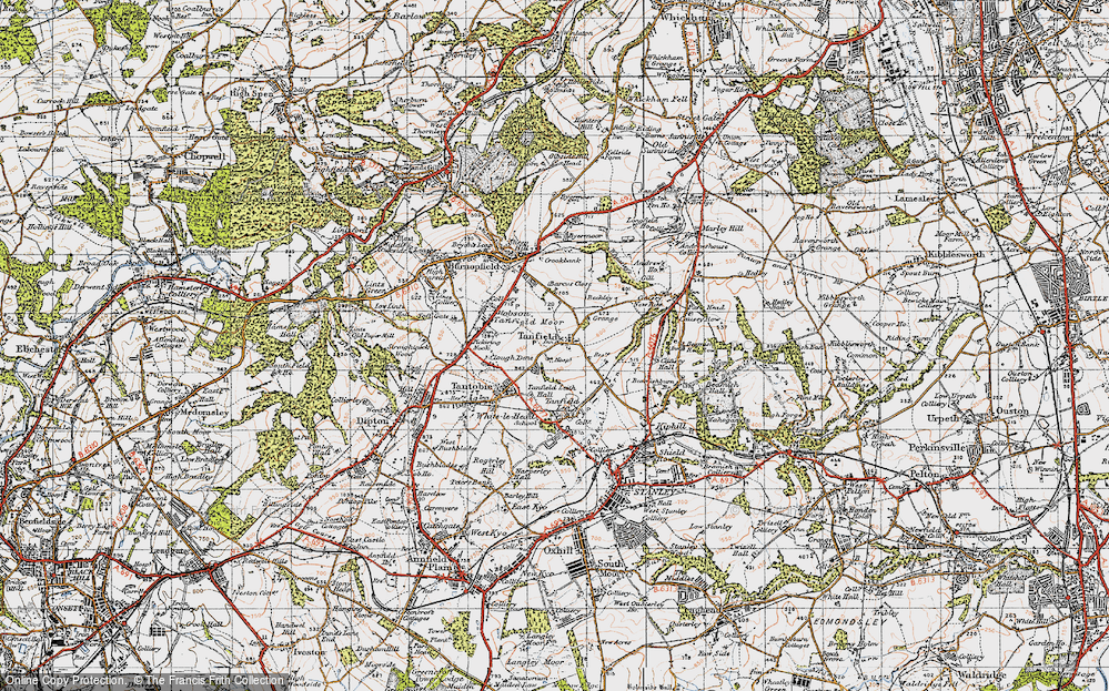 Old Map of Tanfield, 1947 in 1947