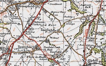 Old map of Tanfield in 1947