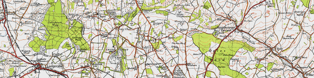 Old map of Blagden Ho in 1945