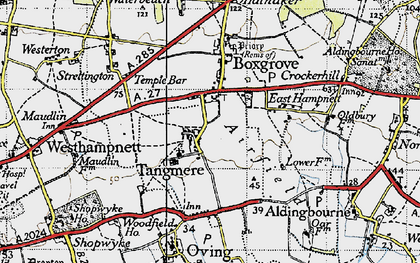 Old map of Tangmere in 1940