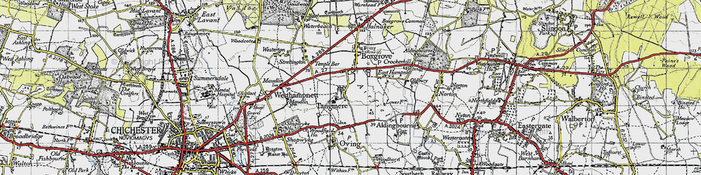 Old map of Tangmere in 1940