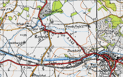 Old map of Tanis in 1940