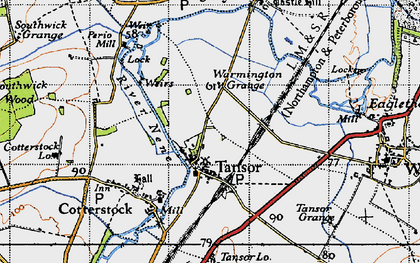 Old map of Tansor in 1946