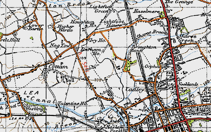 Old map of Tanterton in 1947
