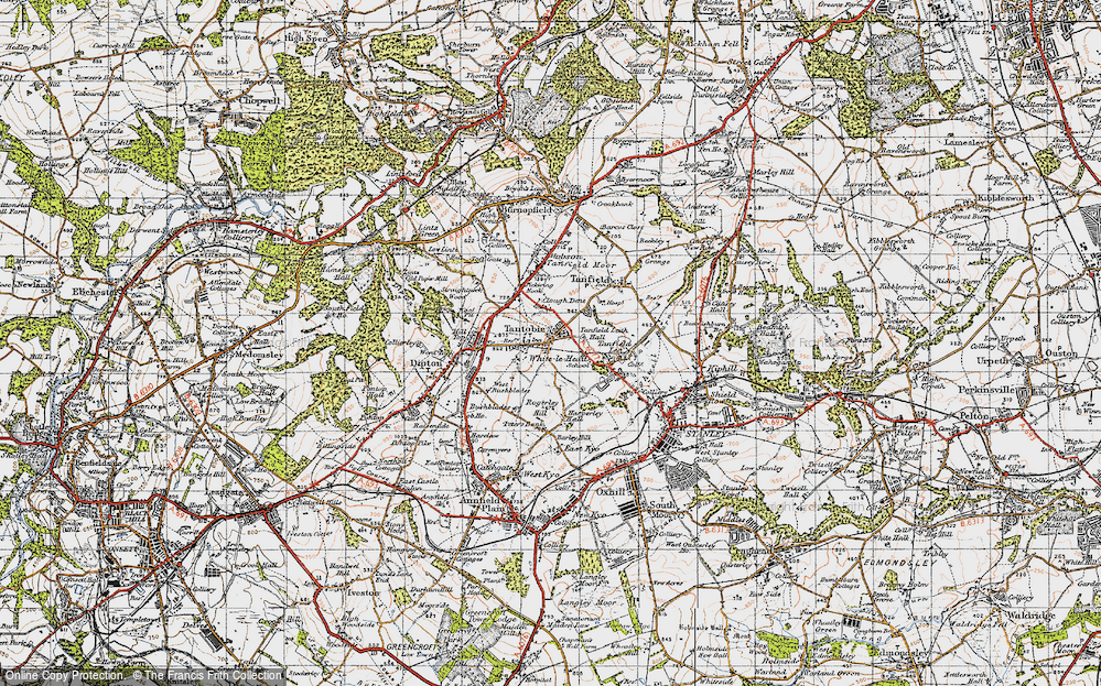 Old Map of Tantobie, 1947 in 1947