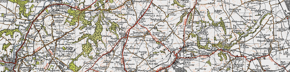 Old map of Tantobie in 1947